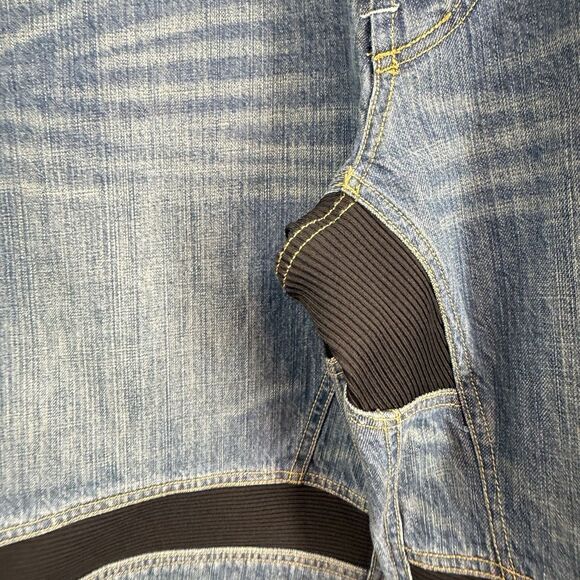 Icon Moto Victory Pant Button Fly Jeans Men's Size 32 Blue Wash - Picture 5 of 10